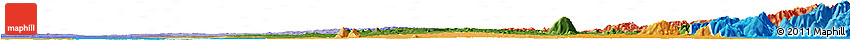Satellite Horizon Map of Dong Nai, political shades outside