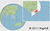Savanna Style Location Map of Dong Nai, highlighted country