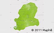 Physical Map of Dong Nai, cropped outside