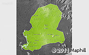 Physical Map of Dong Nai, darken, desaturated