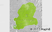 Physical Map of Dong Nai, lighten, desaturated