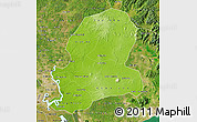 Physical Map of Dong Nai, satellite outside