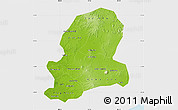 Physical Map of Dong Nai, single color outside