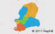 Political Map of Dong Nai, cropped outside