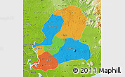 Political Map of Dong Nai, physical outside