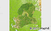 Satellite Map of Dong Nai, physical outside