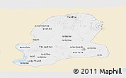 Classic Style Panoramic Map of Dong Nai, single color outside