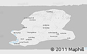 Gray Panoramic Map of Dong Nai, single color outside