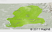 Physical Panoramic Map of Dong Nai, lighten, semi-desaturated