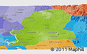 Physical Panoramic Map of Dong Nai, political shades outside