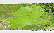 Physical Panoramic Map of Dong Nai, satellite outside