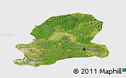 Satellite Panoramic Map of Dong Nai, single color outside