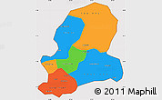 Political Simple Map of Dong Nai, cropped outside