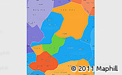 Political Simple Map of Dong Nai, political shades outside
