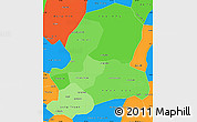 Political Shades Simple Map of Dong Nai, political outside