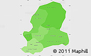 Political Shades Simple Map of Dong Nai, single color outside