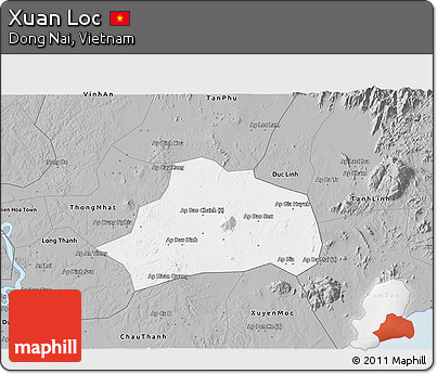 Gray 3D Map of Xuan Loc