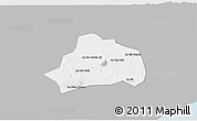 Gray 3D Map of Xuan Loc, single color outside