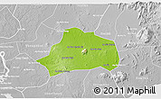 Physical 3D Map of Xuan Loc, lighten, desaturated