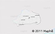 Silver Style 3D Map of Xuan Loc, single color outside