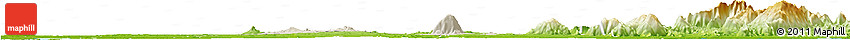 Shaded Relief Horizon Map of Xuan Loc, physical outside