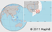 Gray Location Map of Xuan Loc, highlighted country