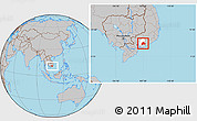 Gray Location Map of Xuan Loc, highlighted parent region
