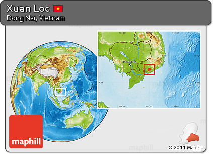 Physical Location Map of Xuan Loc