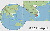 Savanna Style Location Map of Xuan Loc, highlighted country, highlighted parent region, within the entire country