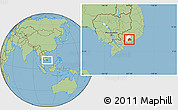 Savanna Style Location Map of Xuan Loc, highlighted parent region