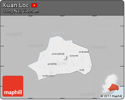 Gray Map of Xuan Loc, single color outside