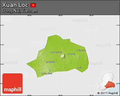 Physical Map of Xuan Loc, single color outside