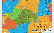 Satellite Map of Xuan Loc, political outside