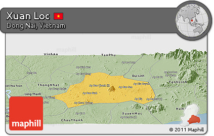 Savanna Style Panoramic Map of Xuan Loc