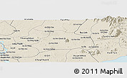 Shaded Relief Panoramic Map of Xuan Loc