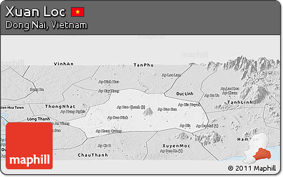 Silver Style Panoramic Map of Xuan Loc