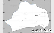 Gray Simple Map of Xuan Loc, single color outside