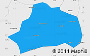 Political Simple Map of Xuan Loc, single color outside, borders and labels