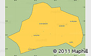 Savanna Style Simple Map of Xuan Loc, cropped outside