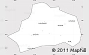 Silver Style Simple Map of Xuan Loc, cropped outside