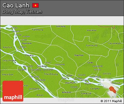 Physical 3D Map of Cao Lanh