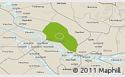 Physical 3D Map of Cao Lanh, shaded relief outside