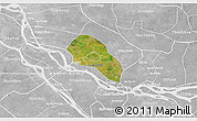 Satellite 3D Map of Cao Lanh, lighten, desaturated