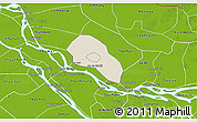 Shaded Relief 3D Map of Cao Lanh, physical outside
