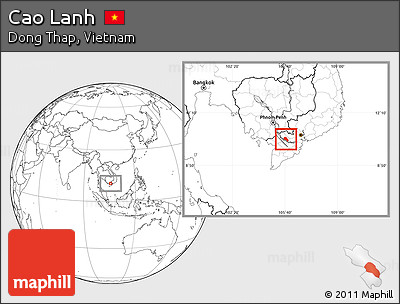 Blank Location Map of Cao Lanh