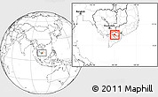 Blank Location Map of Cao Lanh, highlighted parent region