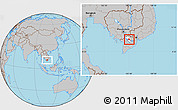 Gray Location Map of Cao Lanh, highlighted parent region