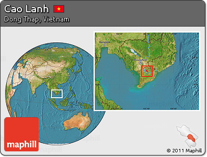 Satellite Location Map of Cao Lanh