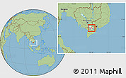 Savanna Style Location Map of Cao Lanh, highlighted parent region