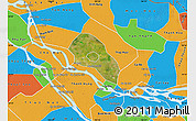 Satellite Map of Cao Lanh, political outside